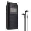 K-605 Portable FM/AM/SW Radio w/ TF Card Support (Black) - 1