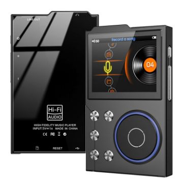 2.4" HIFI Bluetooth Music Player, DSD256, 16GB+32GB (Black) Walkman - 1