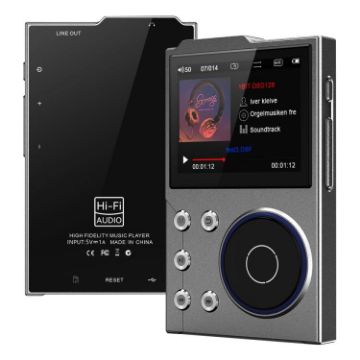 2.4" HIFI Bluetooth Music Player, 16GB+8GB, DSD256 Mastering Gray - 1