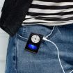Black Metal Clip MP3 Player with LCD Screen & TF/Micro SD Slot - 7