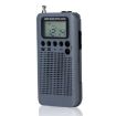 Mini Portable FM + AM Radio with Loudspeaker HRD-104 (Grey) - 1