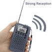 Mini Portable FM + AM Radio with Loudspeaker HRD-104 (Grey) - 6