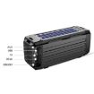 Solar Wireless Bluetooth Speaker with FM Radio - BDL-187 (Black) - 4