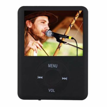 1.8" Black MP4 Player with TF Slot, Recorder, FM Radio, E-Book - 1