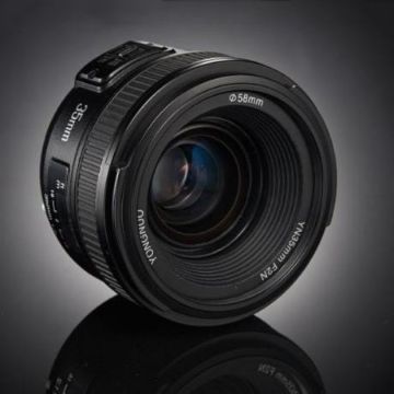 YONGNUO YN35MM F2N Wide-Angle AF/MF Lens for Nikon DSLR (Black) - 1