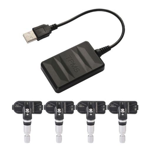 Internal Sensor USB TPMS Tire Pressure System for Android Car Radio - 1