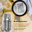 PD242 Series Steel Hydraulic Test Port Quick Connect Coupler Silver - 6