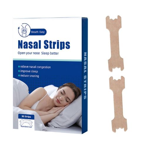 30pcs Nasal Strips 66x19mm for Sleep, Snoring, and Congestion Relief - 1
