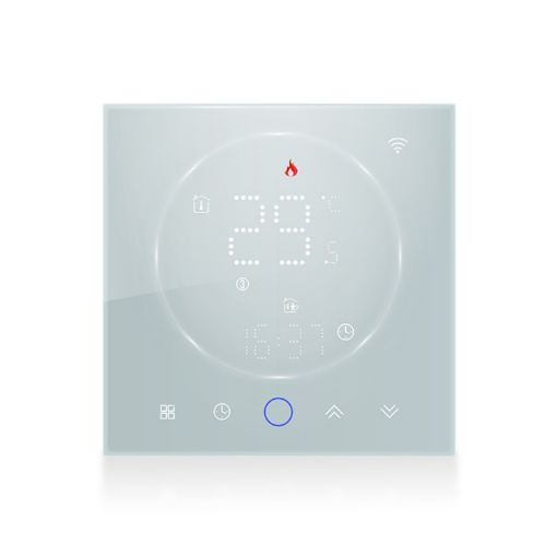 Smart Home LED Thermostat 95-240V AC 16A Without WiFi White - 1