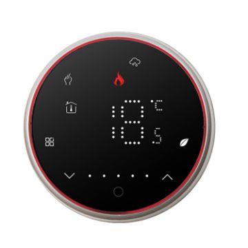 Smart Round Thermostat BHT-6001GBL 95-240V AC 16A LED (Black) - 1