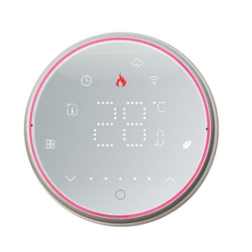 Smart LED Thermostat 95-240V for Water Heating WiFi (White) - 1