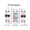 SINOTIMER DDS6619 80A 230V Din Rail Energy Meter with Backlight - 6