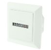 HM-1 White AC Hour Meter: 0-99,999.99 Hours Range - 1