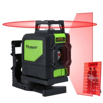 901CR H360/V130 Laser Level 5 Line Red Beam IP54 Waterproof Red - 1