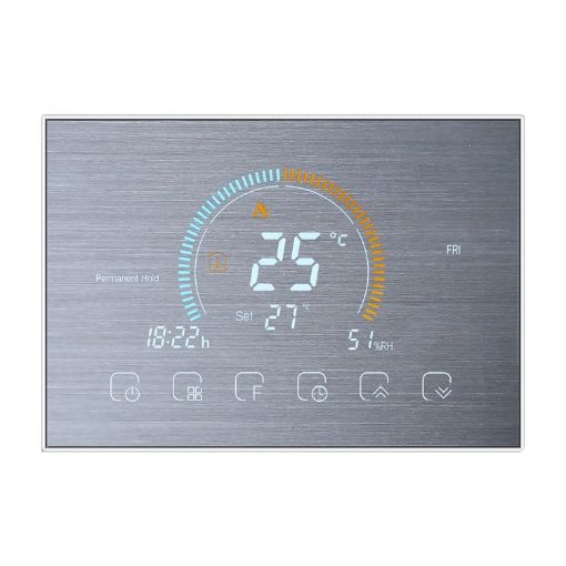 BHT-8000-GC-SS Stainless Steel Smart Thermostat, Energy-saving, LCD - 1