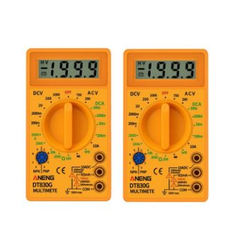 ANENG DT830G Portable Digital Multimeter - 2 PCS (Yellow) - 1