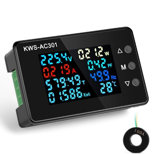 KWS-AC301L-100A 50-300V AC Digital Voltmeter with 485 Comms - 1