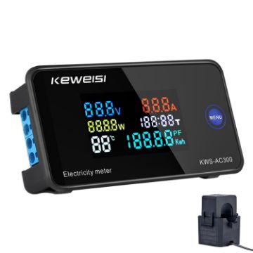 KWS-AC300-100A Digital AC Current Voltmeter with Transformer Black - 1