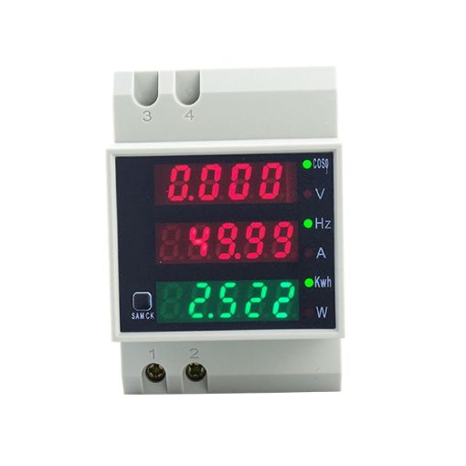 Wattmeter D52-2058 Din Rail, AC80-300V Built-in CT - 1