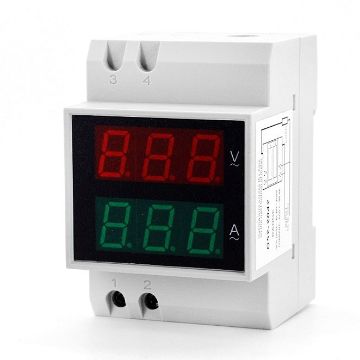 LED Voltmeter Ammeter 2 in 1 - D52-2042 0.5" Display - 1