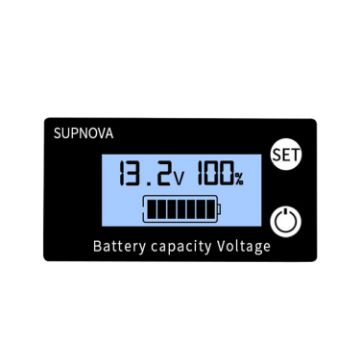SUPNOVA DC 8-100V Battery Capacity Indicator Voltmeter Blue - 1
