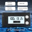 Waterproof LCD Battery Voltage Meter 8-100V (Blue) - 6