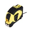 Laser Level with Tape Measure, Tripod Compatible & Belt Clip, 25ft Yellow - 3