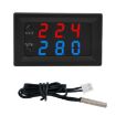 W2809 Dual Display Thermostat NTC Temperature Control (Black) - 1