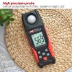 TASI TA630A Digital Lux Meter with Backlight LCD 0.1-200000LUX Tester - 5