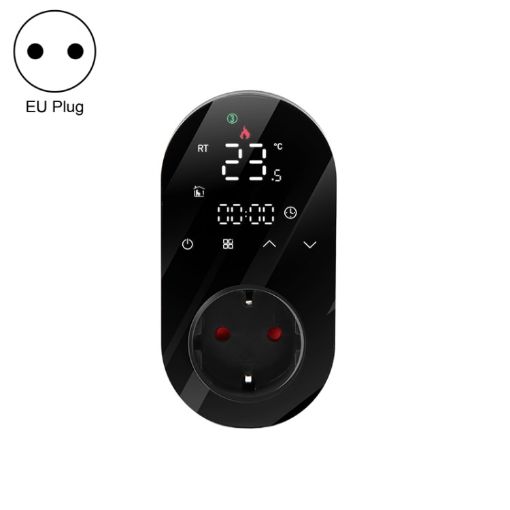WiFi LED Thermostat BHT12-EW, EU Plug (Black) - 1
