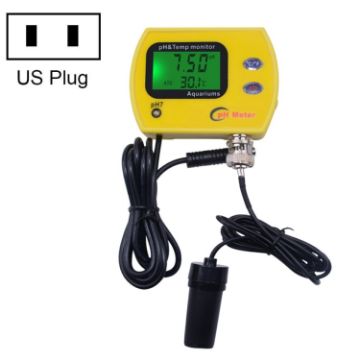 Durable PH Tester & Temperature Monitor with Backlight - US Plug - 1