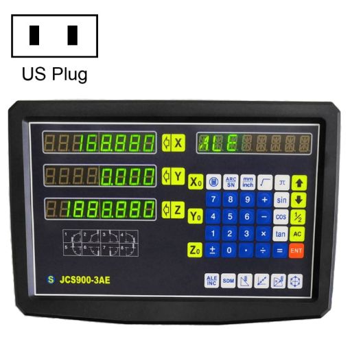 JCS900-3AE Three Axes Digital Readout for Milling Lathe, US Plug - 1