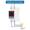 SINOTIMER SDM002 DIN Rail Single-Phase Voltage & Current Meter (63A) - 2