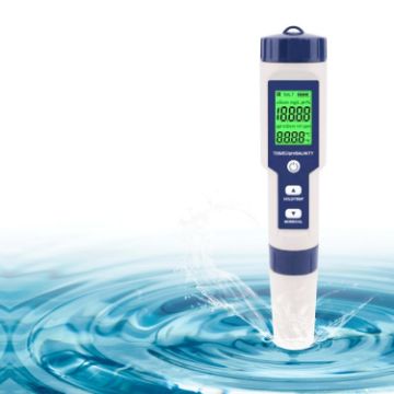 EZ-9909 5-in-1 Water Quality Detector: PH/Salinity/Temp/TDS/EC - 1