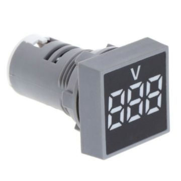 Mini AC 50-500V Voltmeter LED Digital Voltage Meter Indicator White - 1