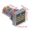 Mini AC 50-500V Voltmeter LED Digital Voltage Meter Indicator White - 3