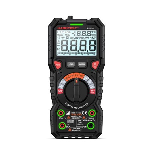 HABOTEST HT118L Mini High Precision Intelligent Multimeter (Black) - 1
