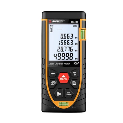 SNDWAY SW-M50 50m Laser Distance Meter Measuring Instrument - 1