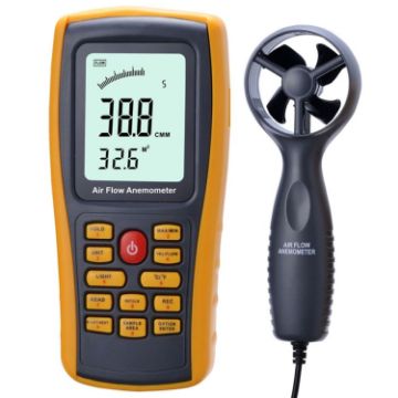 BENETECH GM8902 Digital Wind Speed Meter Anemometer, 2.6" LCD Yellow - 1