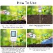3 in 1 Soil Detector: Moisture, Temperature, PH Digital Display - 5