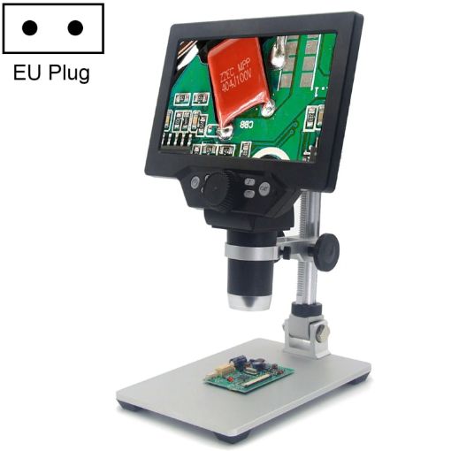 G1200 7" LCD 1200X Portable Digital Desktop Microscope, EU Plug - 1