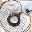Adjustable Portable Hanging Magnifier with Leather Case (Black) - 5