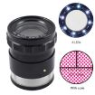 10X Magnifying Glass with 8 LED Lights & Cross Scale Board - 3