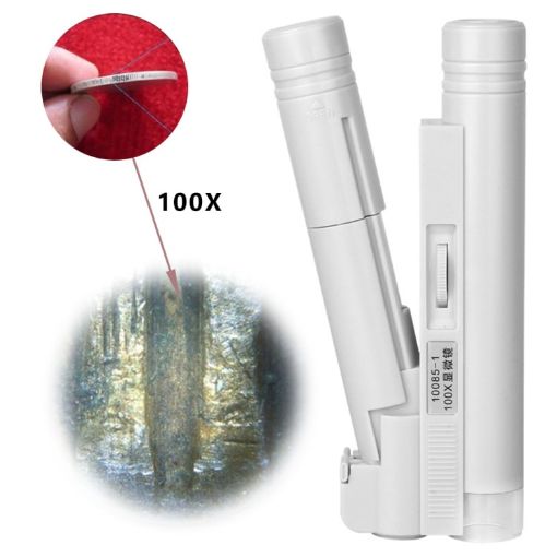 10085-1 Double Tube LED Microscope & 100X Magnifier - 1