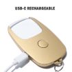 Rechargeable 5x Magnifying Glass with Light & Keychain (Golden) - 5