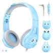 SoulBytes S31 Kids Wired Over-Ear Earphone with Mic, 1.5m Blue - 2
