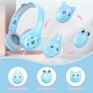 SoulBytes S31 Kids Wired Over-Ear Earphone with Mic, 1.5m Blue - 4