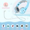 SoulBytes S31 Kids Wired Over-Ear Earphone with Mic, 1.5m Blue - 5