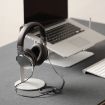 Dark Gray Aluminum Alloy H-Stand Headphone Display Storage Rack - 9