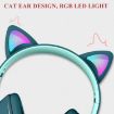 Grey AKZ-022 Cat Ear Foldable LED Headset with USB & 3.5mm Mic - 3